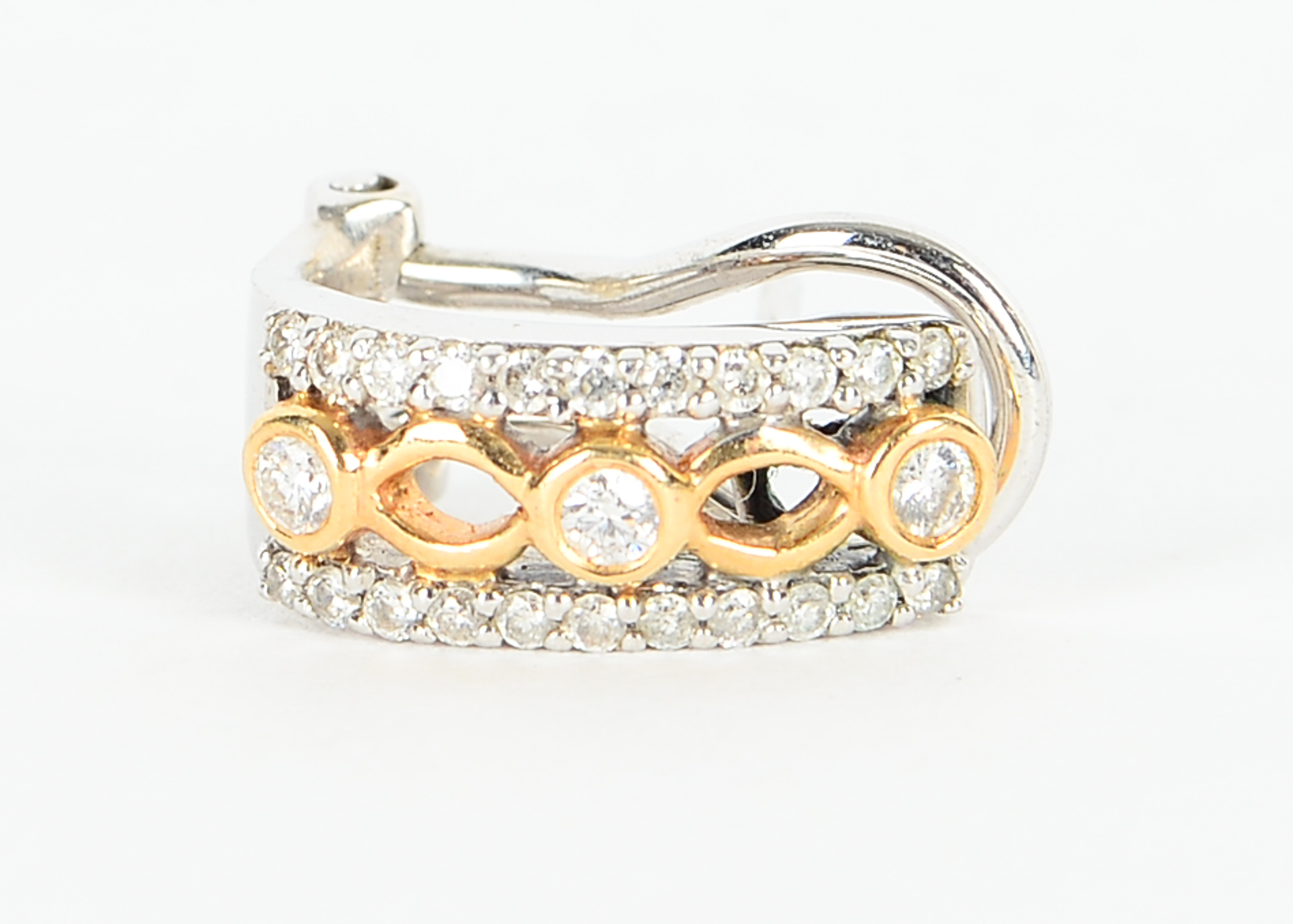 14k White Gold Diamond Earrings