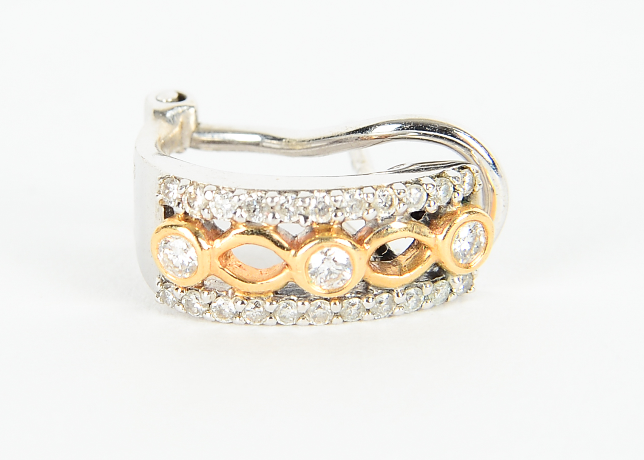 14k White Gold Diamond Earrings