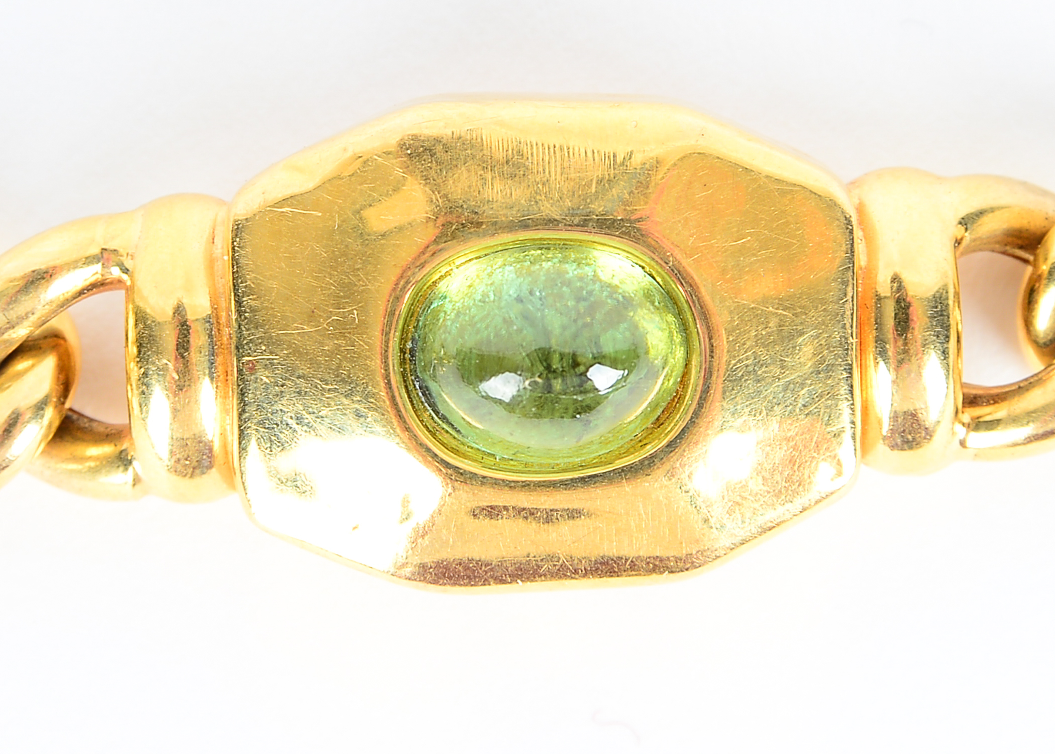18k Yellow Gold Bracelet With Peridot