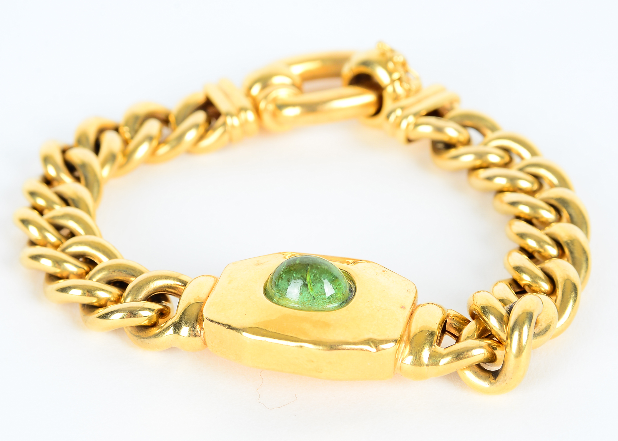 18k Yellow Gold Bracelet With Peridot