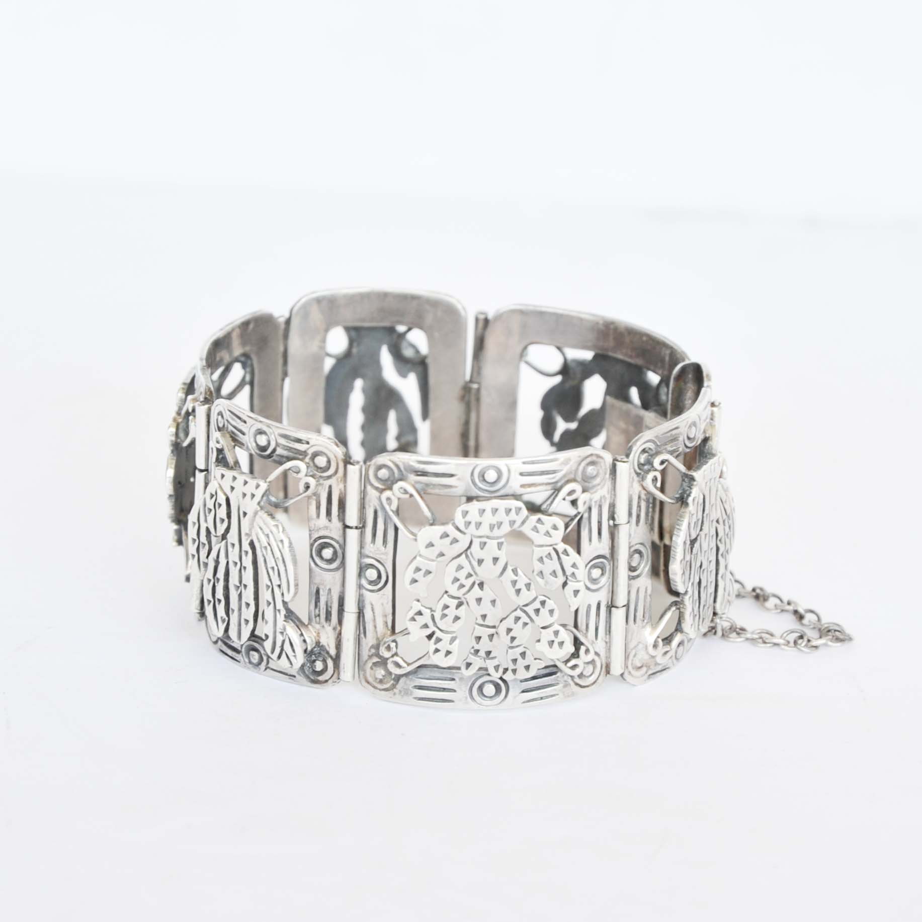 Sterling Cactus Bracelet