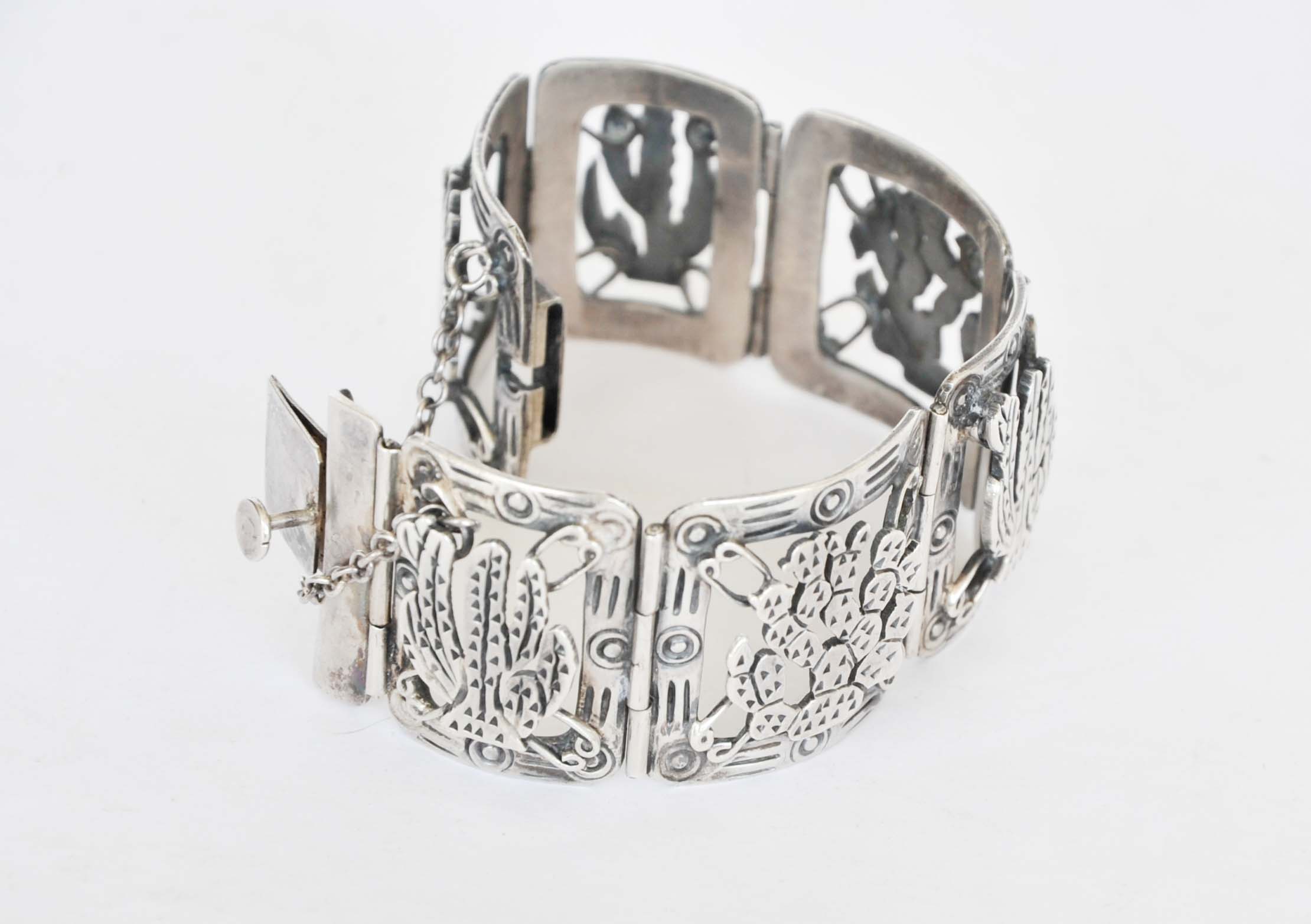Sterling Cactus Bracelet