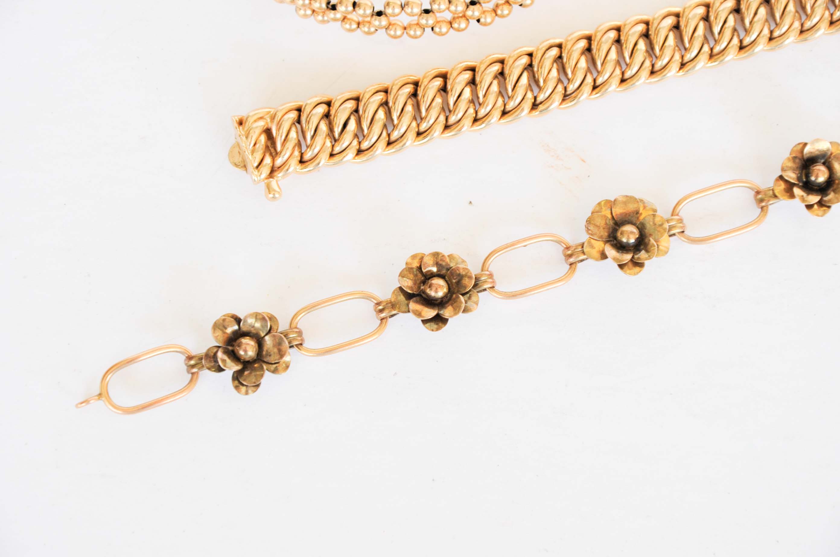 Collection of Gold Marked Bracelets