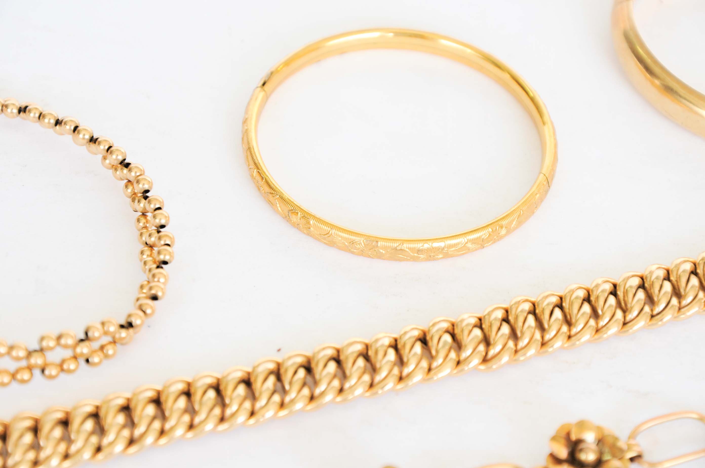 Collection of Gold Marked Bracelets