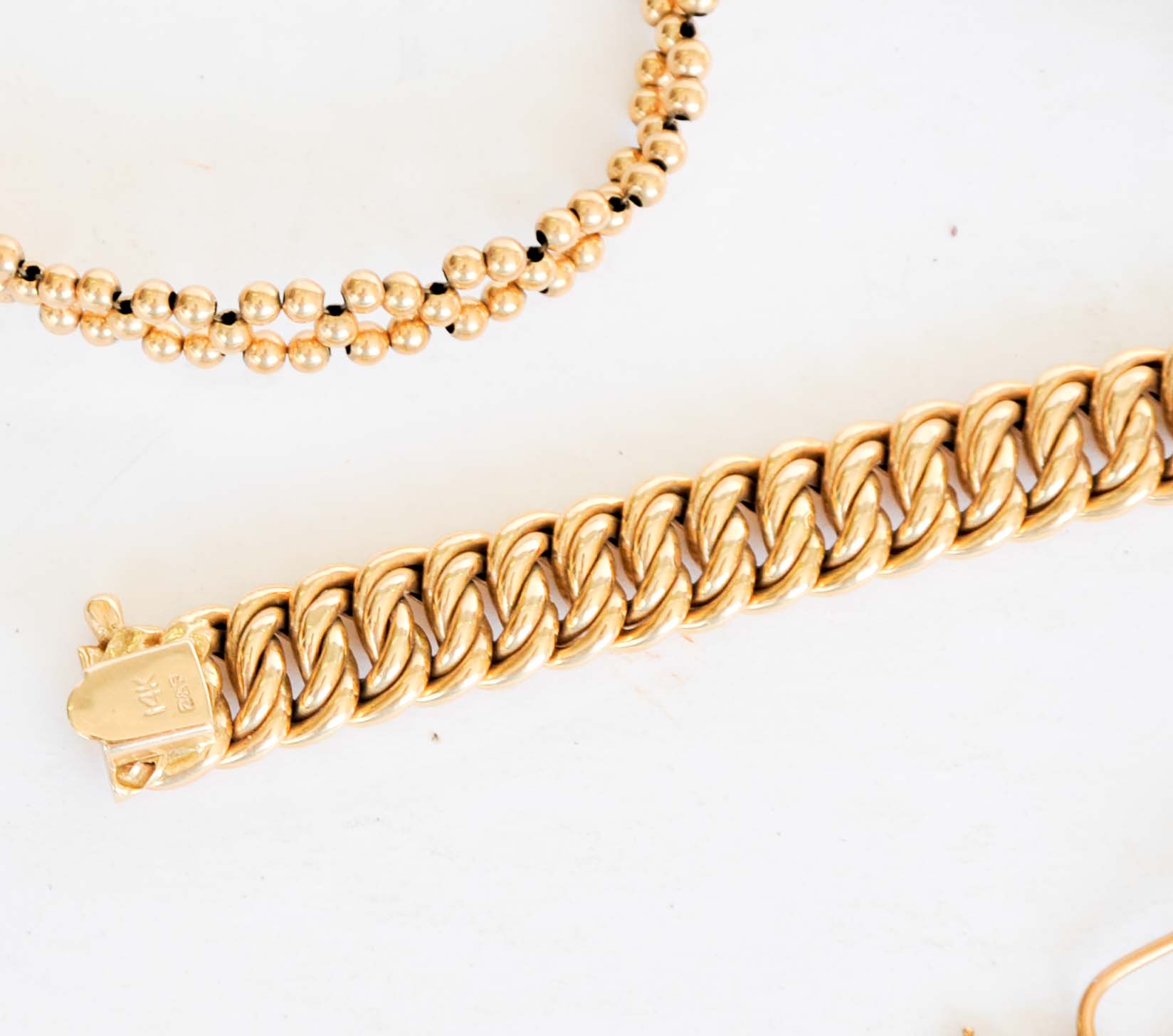 Collection of Gold Marked Bracelets