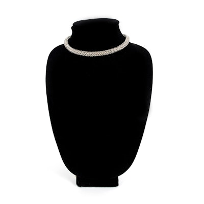 18k White Gold Stocking Mesh Chain Necklace 18k White Gold Stocking Mesh Chain Necklace