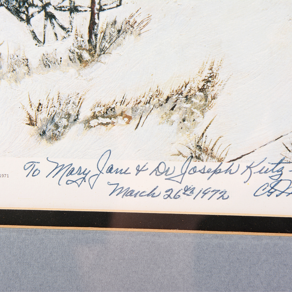 Signed 'Old Barn' Print by Kentucky Artist C.G. Morehead