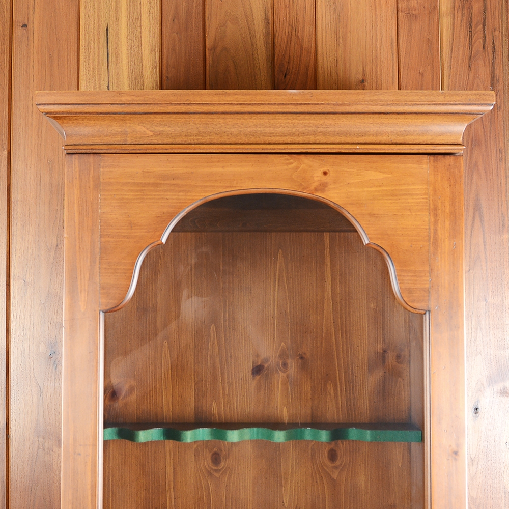 Glass Front Pine Firearm Cabinet