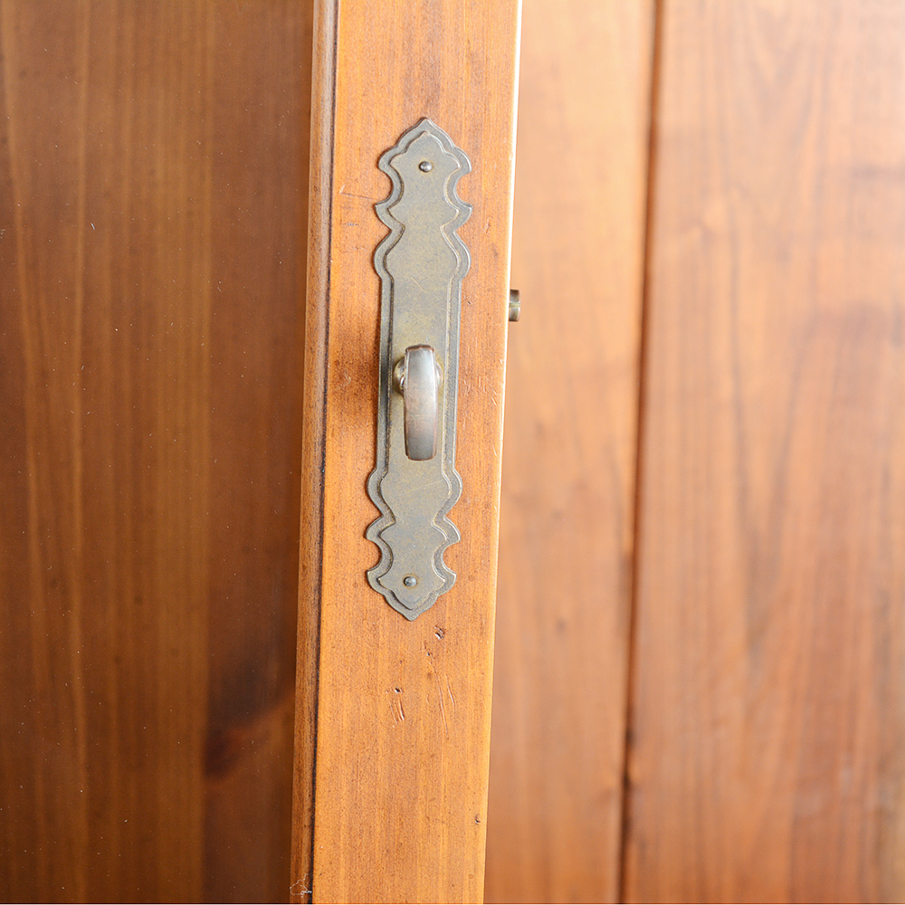 Glass Front Pine Firearm Cabinet