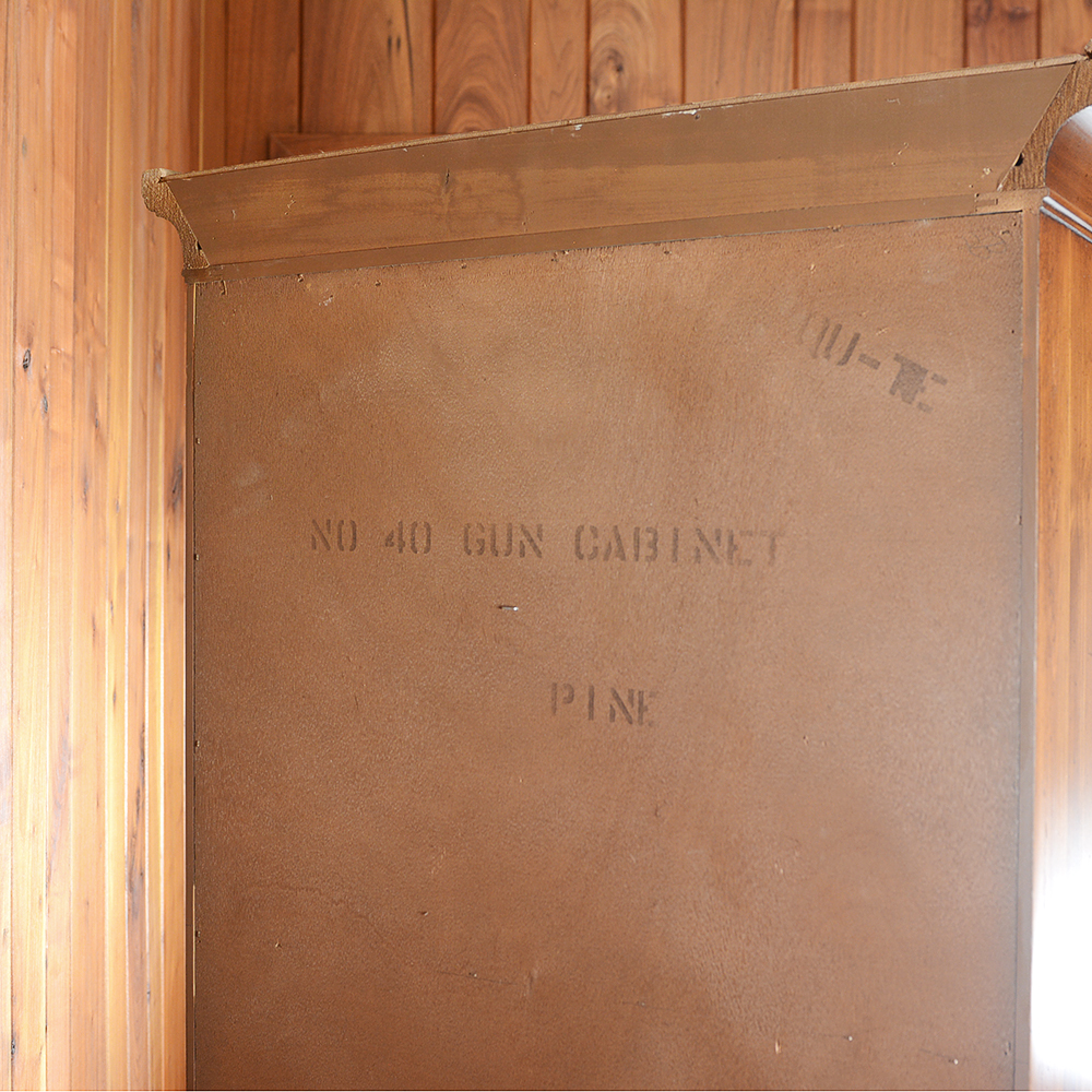 Glass Front Pine Firearm Cabinet