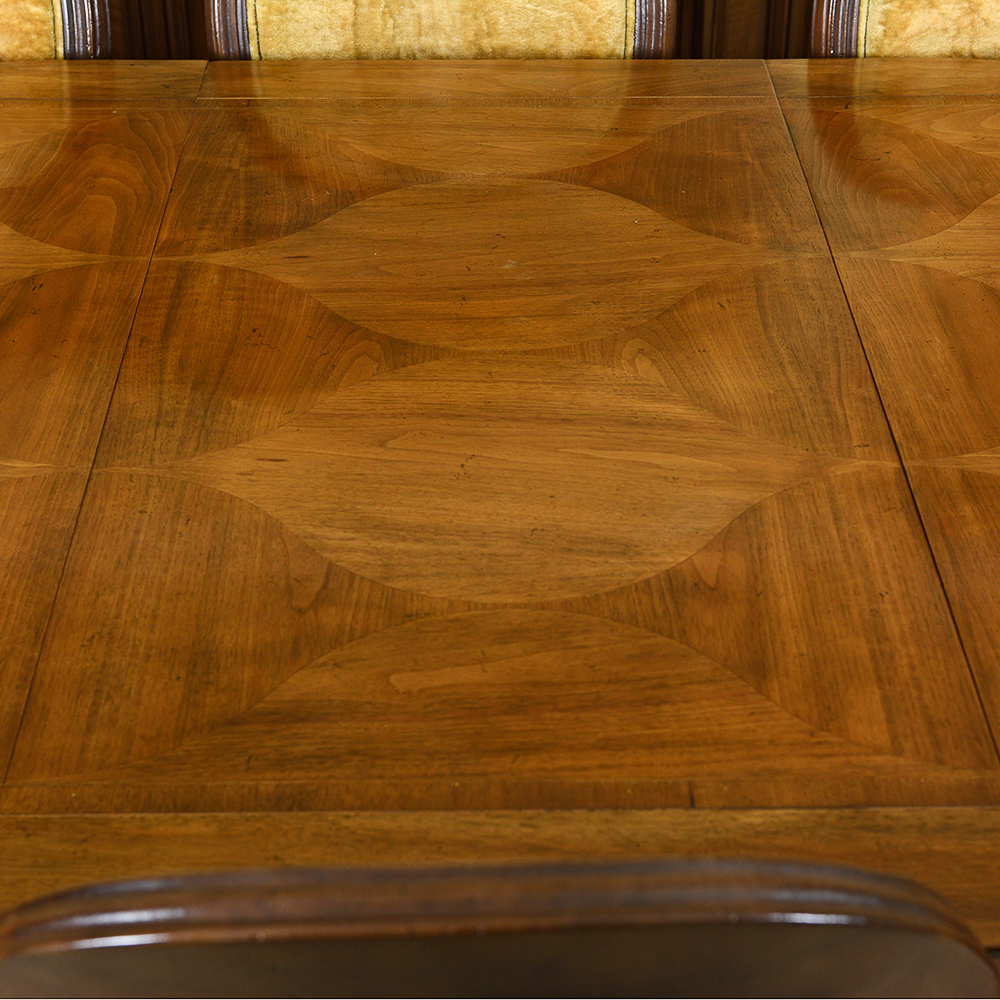 Baker Furniture French Provincial Dining Table With Louis XVI Style Chairs