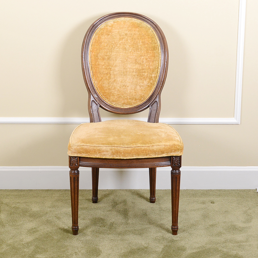 Baker Furniture French Provincial Dining Table With Louis XVI Style Chairs