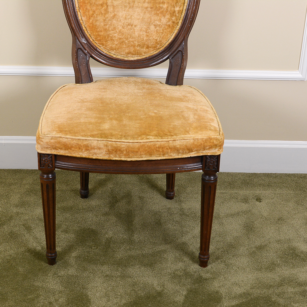 Baker Furniture French Provincial Dining Table With Louis XVI Style Chairs