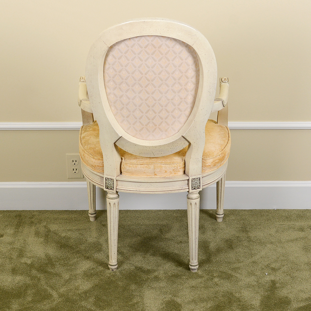 Baker Furniture French Provincial Dining Table With Louis XVI Style Chairs