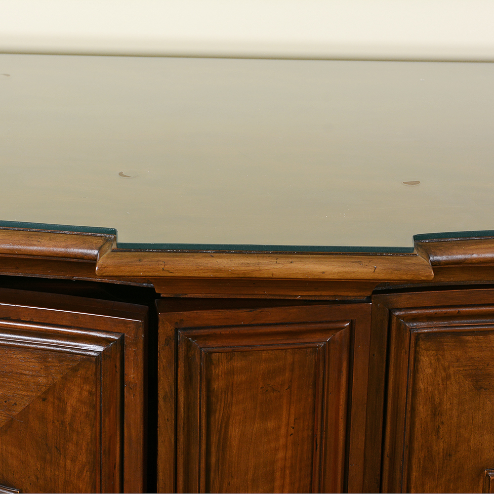 French Provincial Double Concave Bow Front Sideboard by Baker Furniture