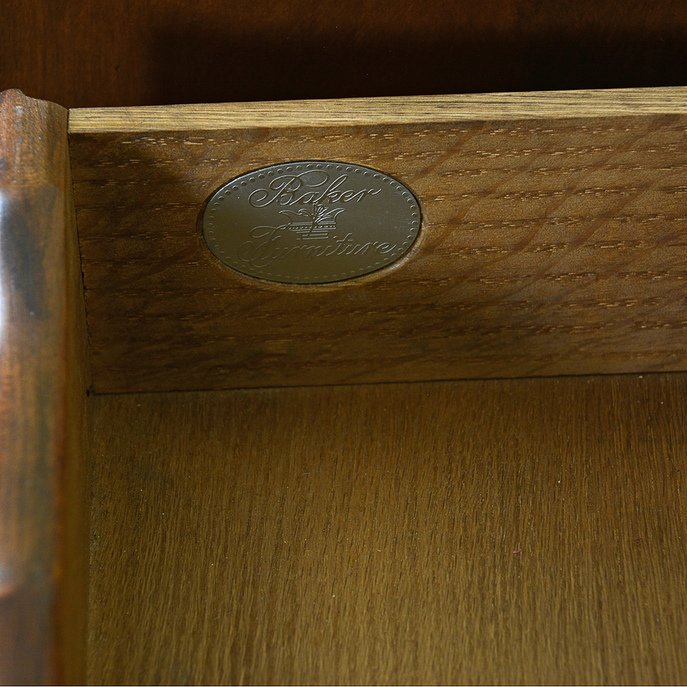 French Provincial Double Concave Bow Front Sideboard by Baker Furniture