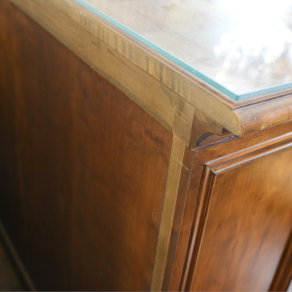 French Provincial Double Concave Bow Front Sideboard by Baker Furniture