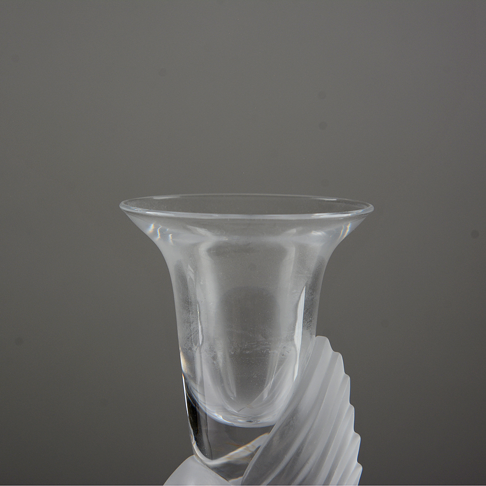 Igor Carl Faberge 'Snow Dove' Crystal Candlesticks