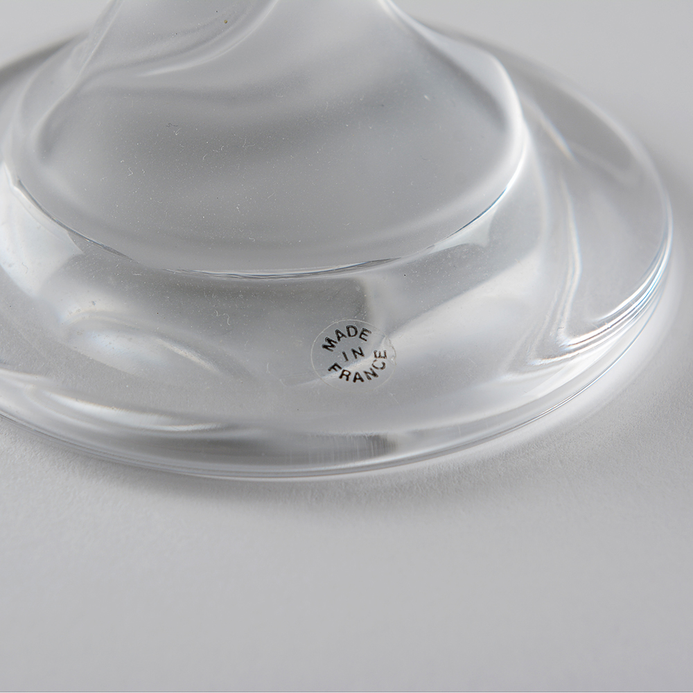 Igor Carl Faberge 'Snow Dove' Crystal Candlesticks