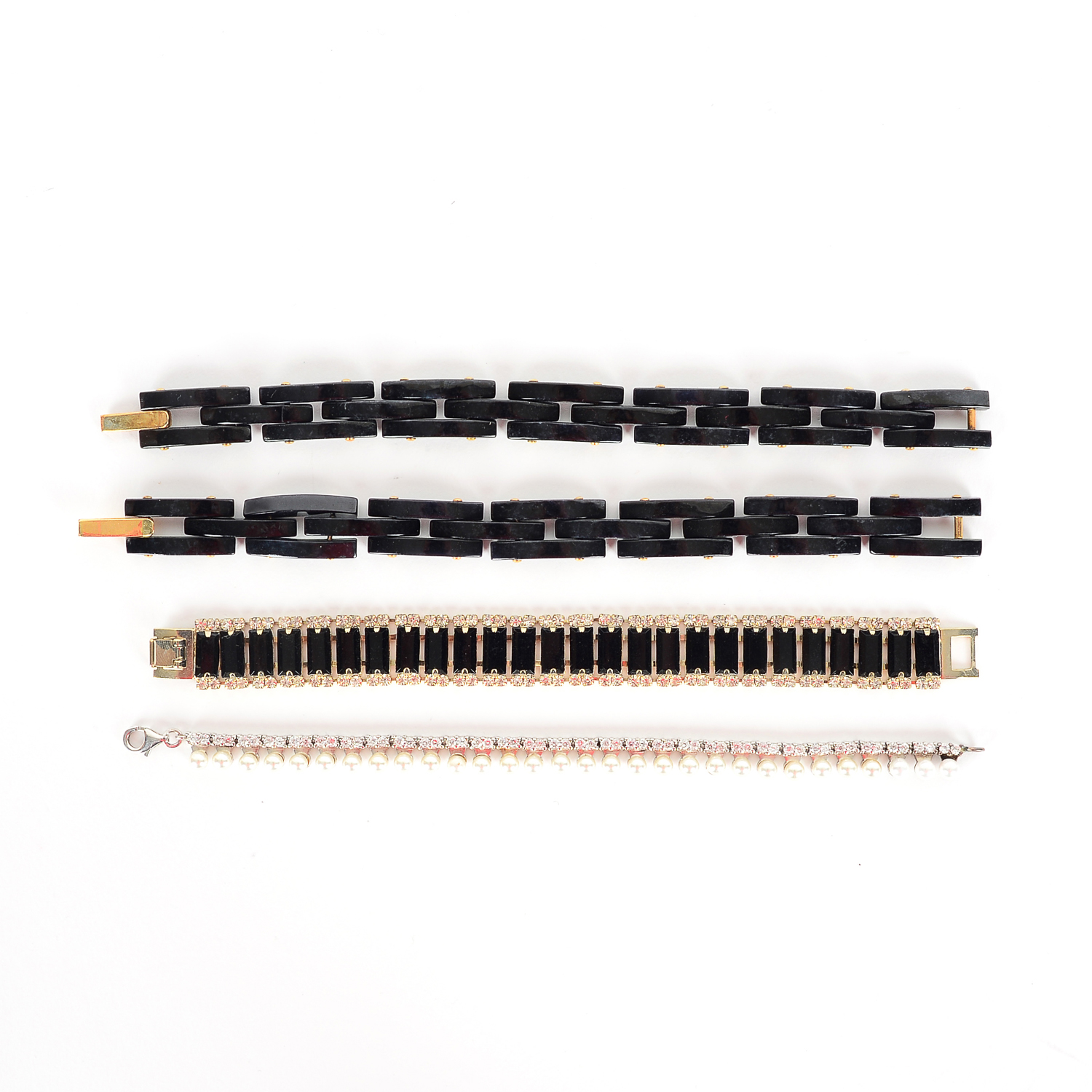 Collection of Bracelets With Gold and Sterling Silver