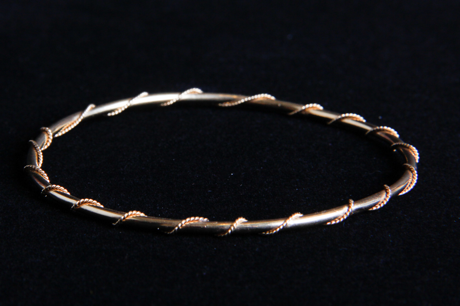 Set of Gold Bangle Bracelets