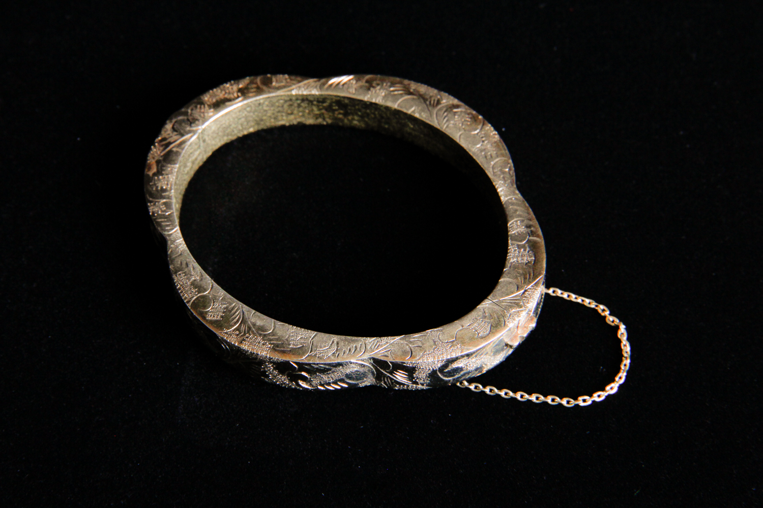 Engraved Bangle Bracelet