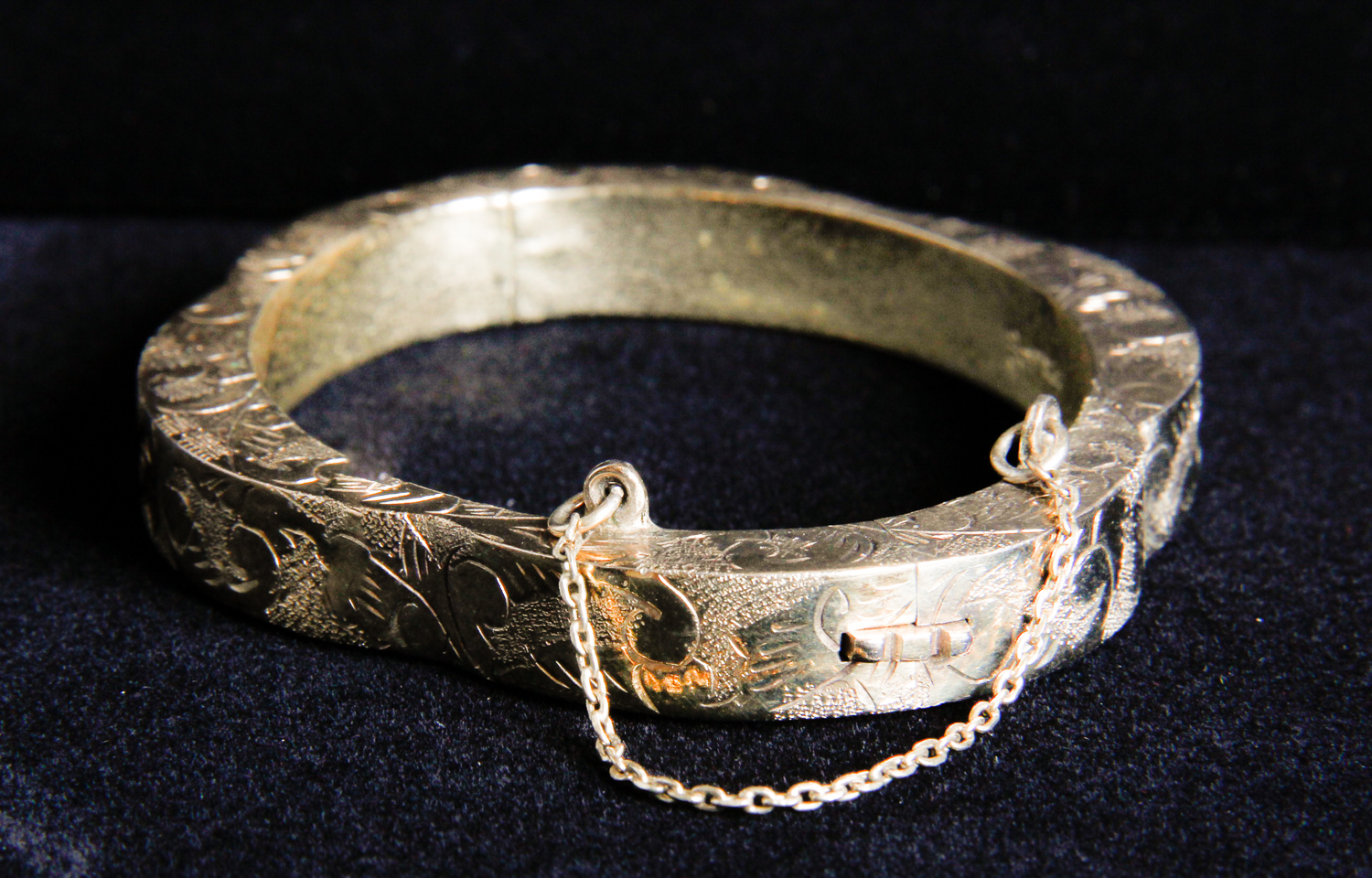 Engraved Bangle Bracelet
