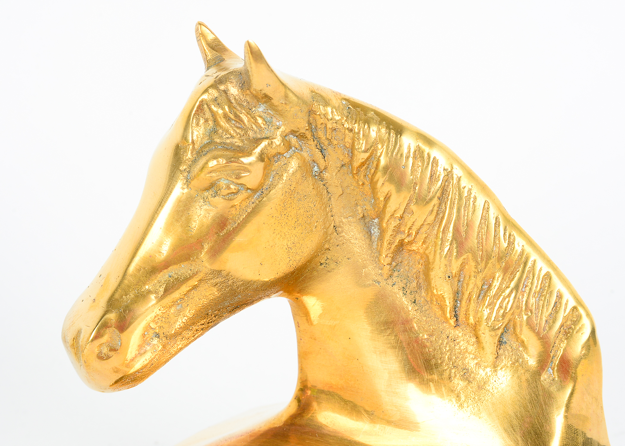 Brass Finished Horse Bookends