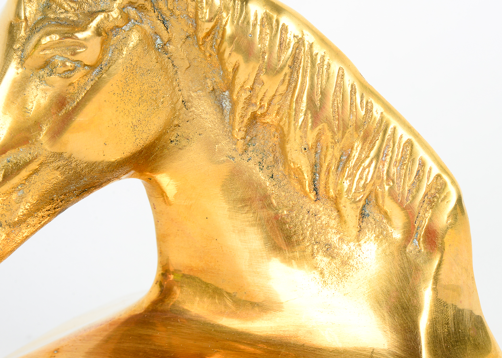 Brass Finished Horse Bookends