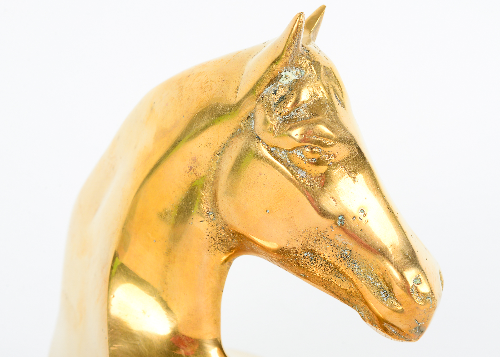 Brass Finished Horse Bookends