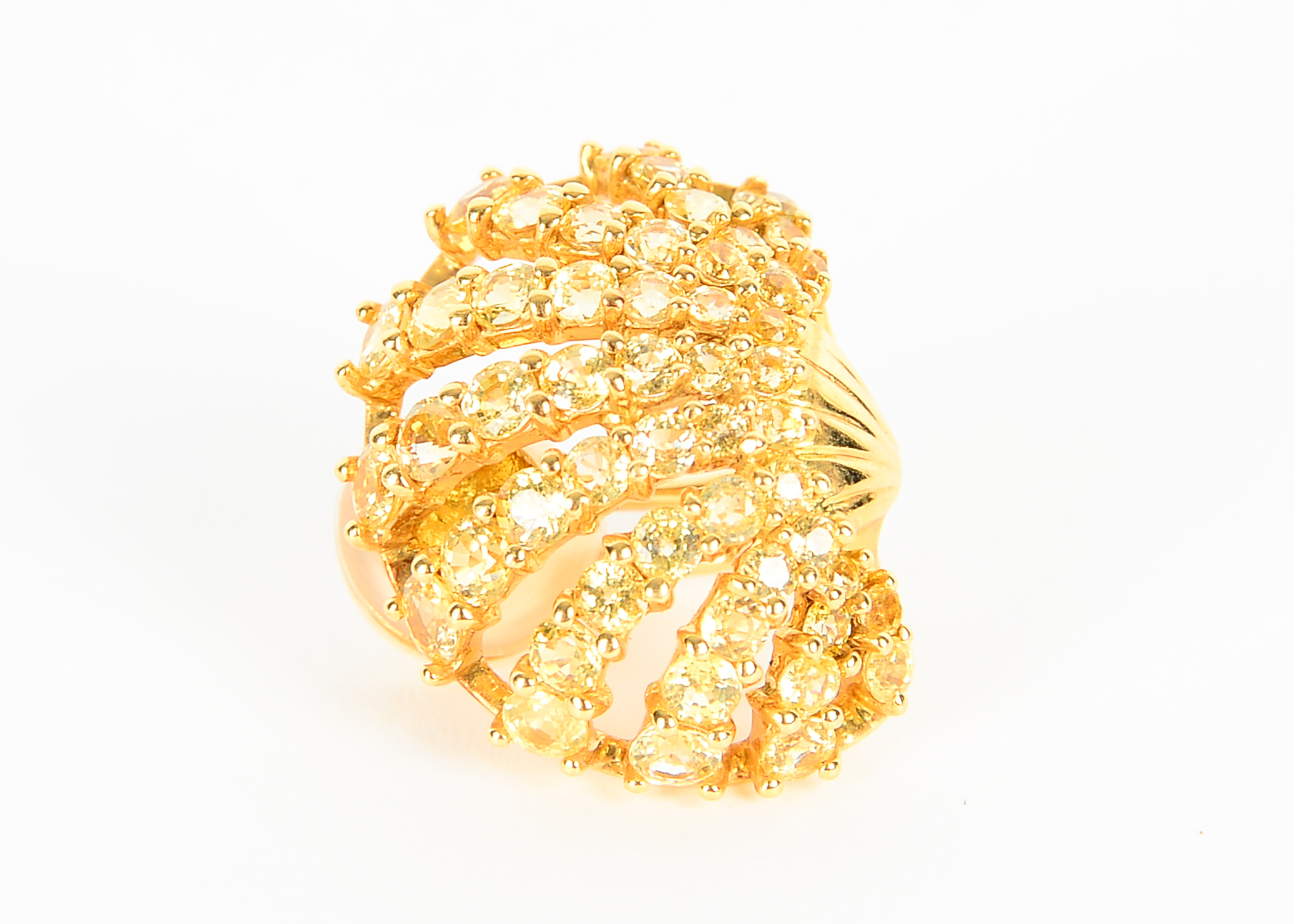 Pair of 18k Yellow Gold Sapphire Earrings