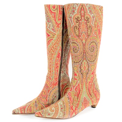 Etro Paisley Boots Etro Paisley Boots