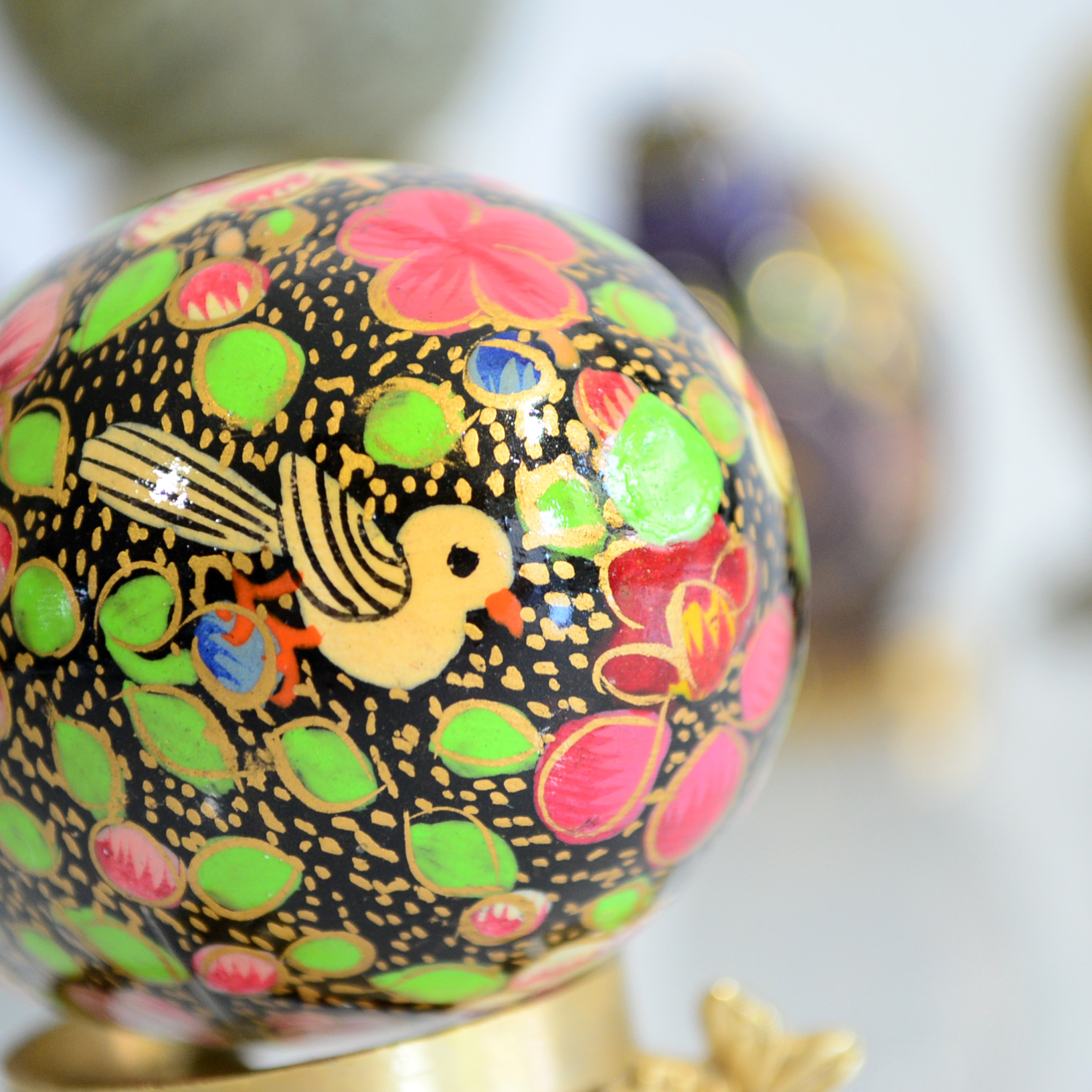 Assortment Of Decorative Eggs and Stands