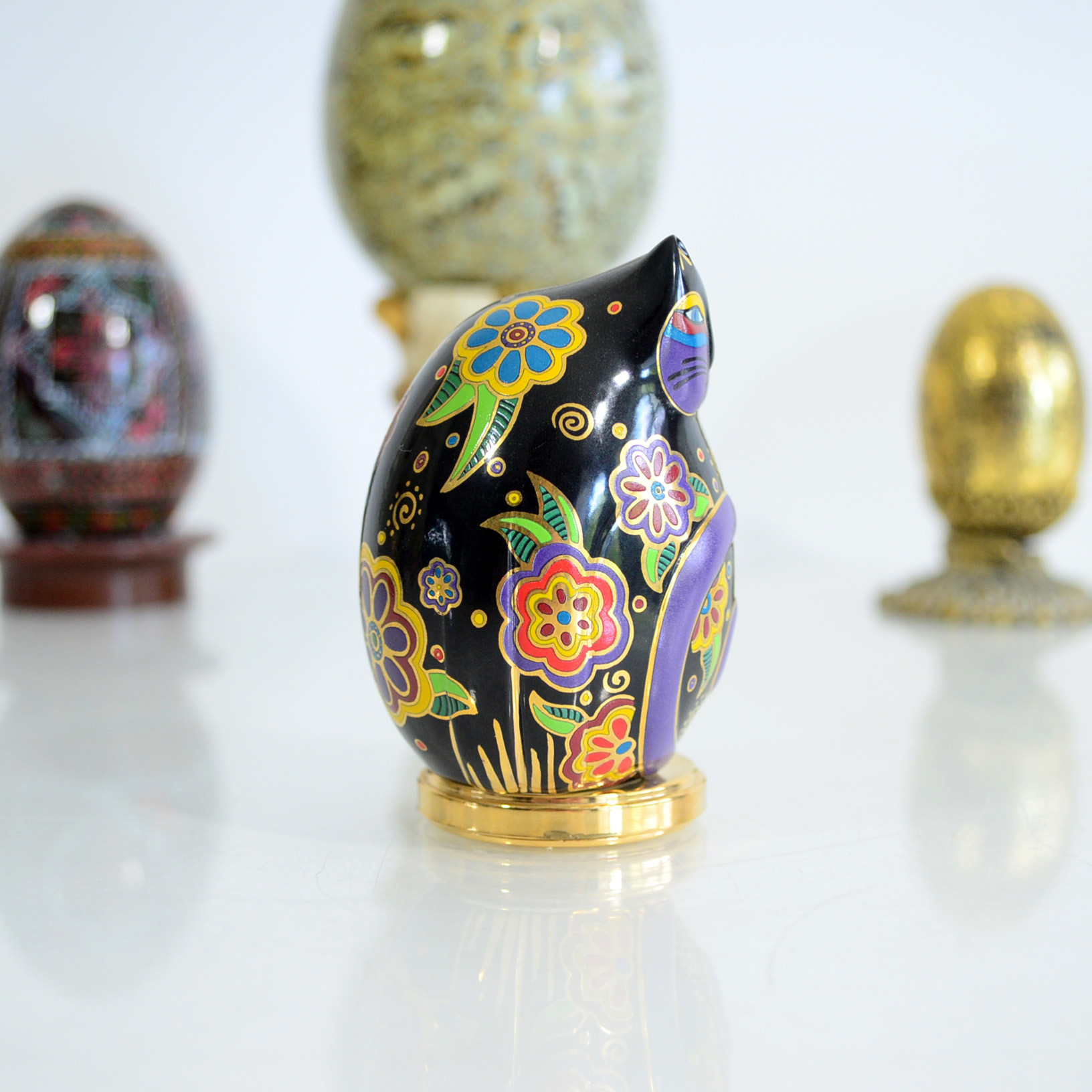 Assortment Of Decorative Eggs and Stands