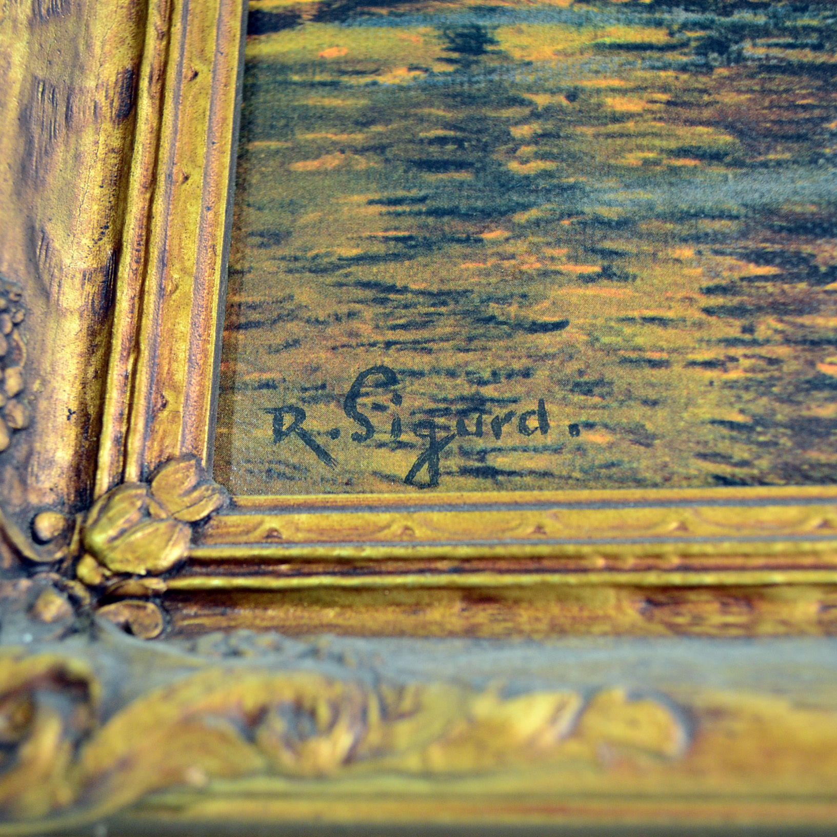 Offset Lithograph Landscape After Rolf Sigurd