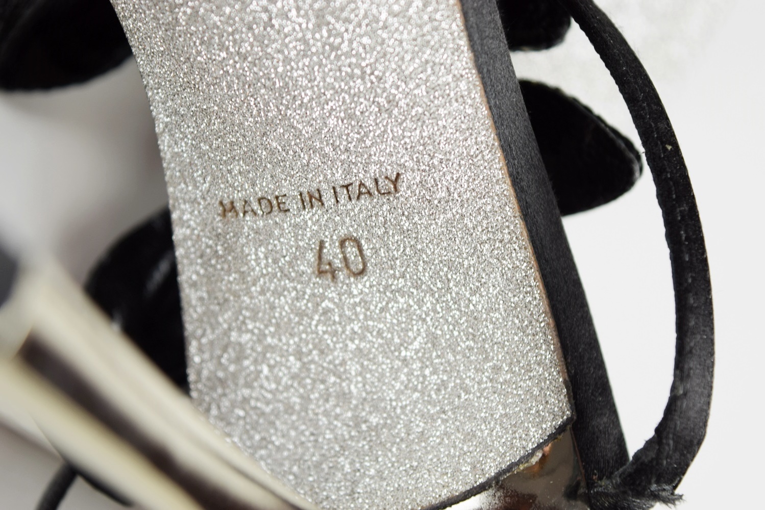 Sensational Rene Caovilla Rhinestone Heels with Silver Dust Metallic Soles, Size 40