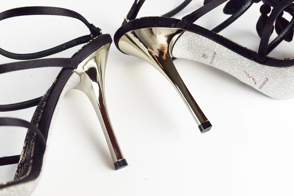 Sensational Rene Caovilla Rhinestone Heels with Silver Dust Metallic Soles, Size 40