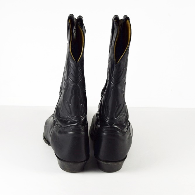 Mens  Dan Post Black Leather Cowby Boots, Size 11.5