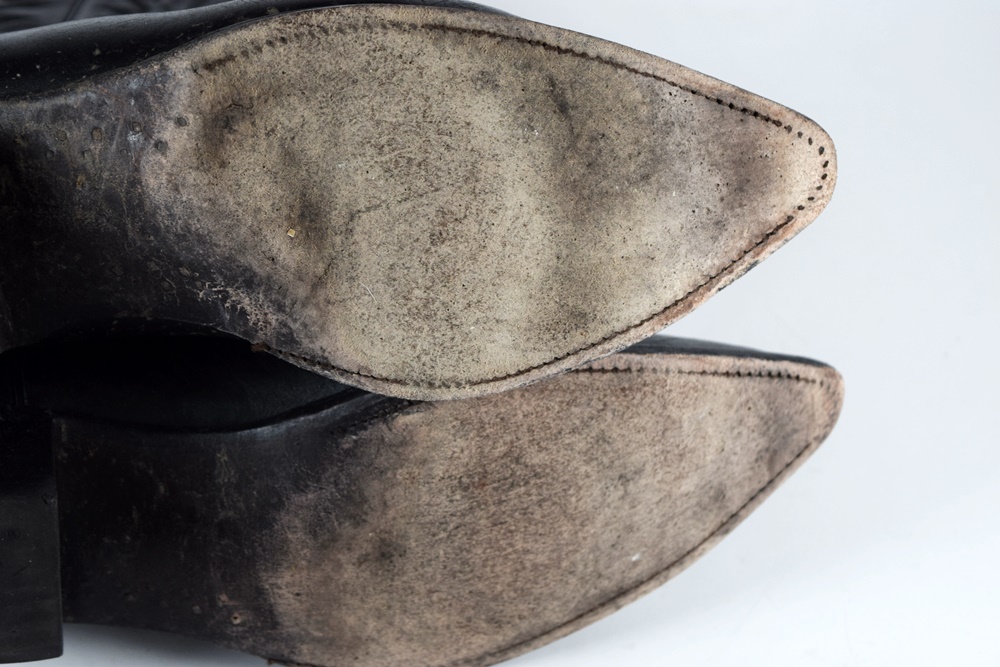 Mens  Dan Post Black Leather Cowby Boots, Size 11.5