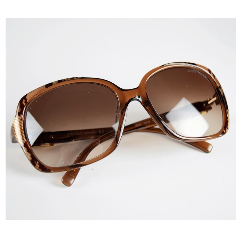 jimmy Choo Ladies "Lela" Over Sized Sunglasses in Taupe