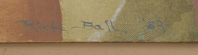 Rick Ball Original Oil Painting "Jairu's Daughter’s Dance," 1989