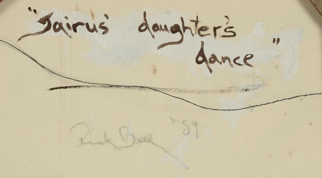 Rick Ball Original Oil Painting "Jairu's Daughter’s Dance," 1989
