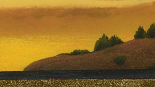 John Beerman Aquatint with Applied Gold Leaf