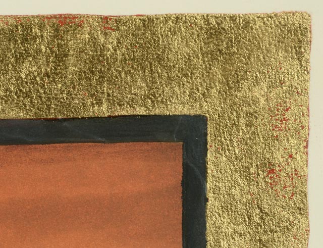 John Beerman Aquatint with Applied Gold Leaf