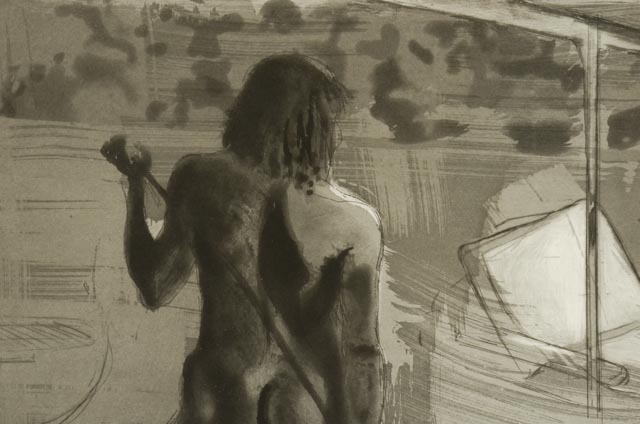 Eric Fischl Limited Edition Aquatint Etching "The Beach"