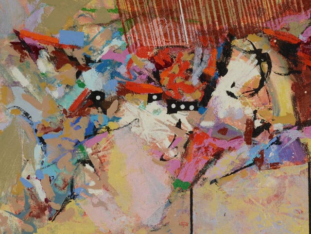 Robert Kaupelis Acrylic on Canvas Abstract Painting