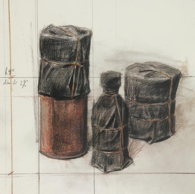 Christo Signed Print “Wrapped Bottle and Cans”