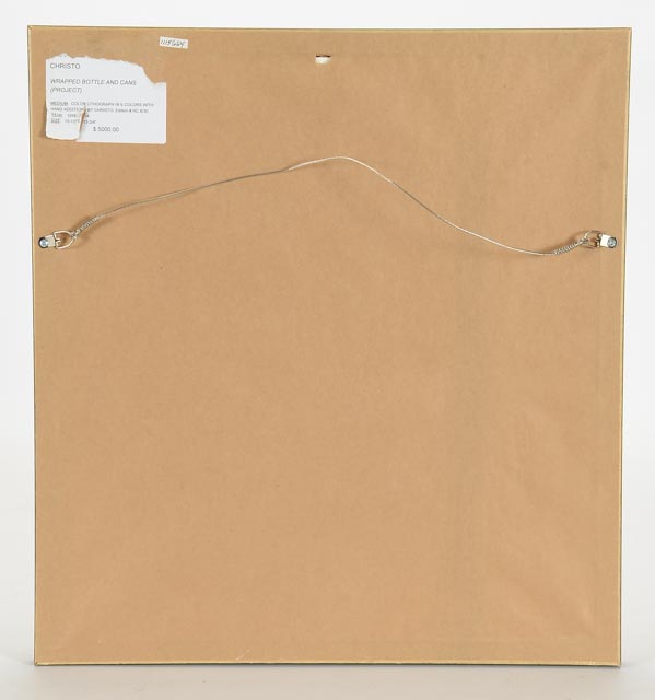 Christo Signed Print “Wrapped Bottle and Cans”