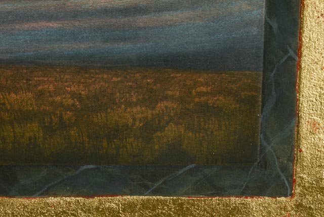 John Beerman Aquatint with Applied Gold Leaf