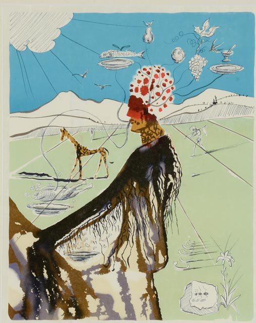 Salvador Dalí Limited Edition Lithograph "The earth goddess"